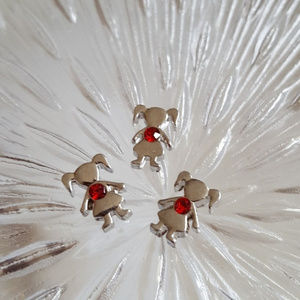 𝅺July Birthstone Little Girl Floating Charm